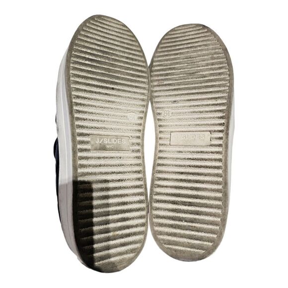 J/SLIDES Black Leather Quilted Slip‎ On Sneakers - Size 8 1/2 - Picture 5 of 8